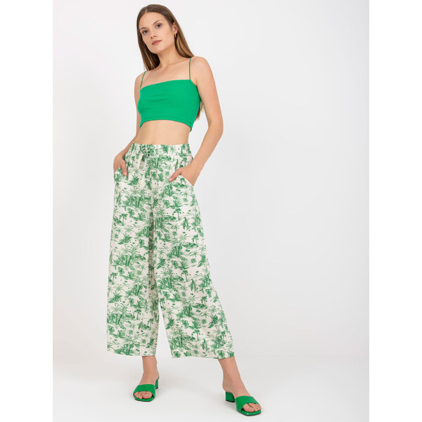 SUBLEVEL Svetlobéžové voľné nohavice so vzormi D73771M62237A-light 33972441