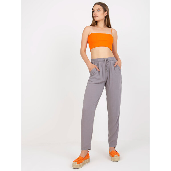 SUBLEVEL Svetlosivé voľné nohavice D73761M61869L-light grey 33972465