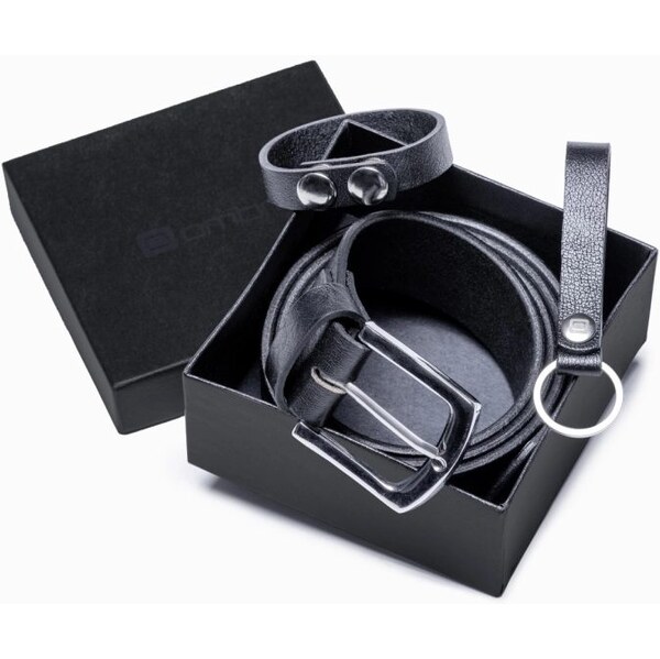 Ombre Clothing Sada pánskych doplnkov v čiernom farebnom prevedení 63440025