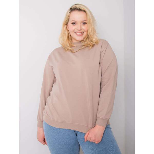 Béžová basic mikina RV-BL-6299.11-beige 23096663