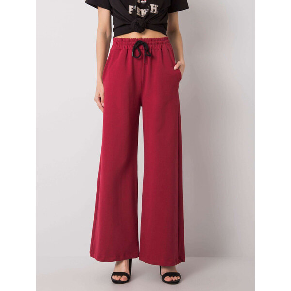 BASIC Vínové široké nohavice RV-DR-6262.03X-bordo 23582104