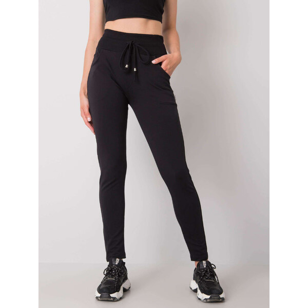 RELEVANCE Čierne dámske tepláky RV-DR-6713.33P-black 57947939