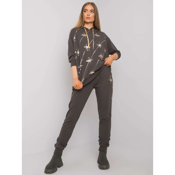 RELEVANCE Khaki tepláková súprava s potlačou RV-KMPL-6871.37-khaki 57948423