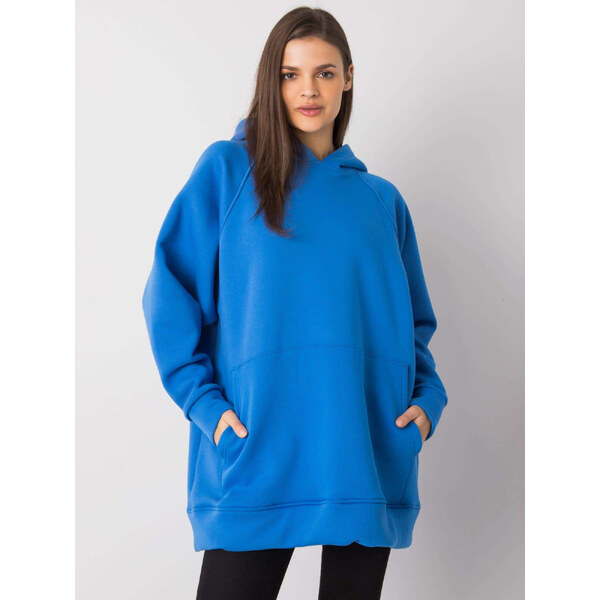 BASIC FEEL GOOD Modrá dámska mikina s kapucňou -RV-BL-7369.67-blue 28588795
