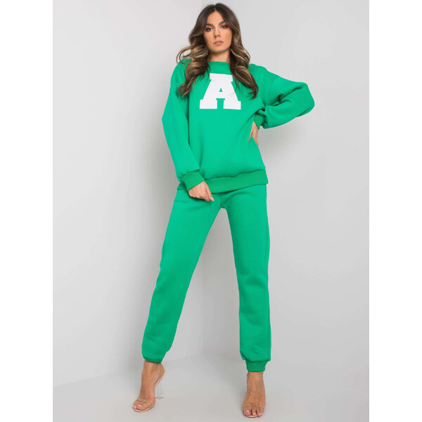 BASIC Zelená dámska tepláková súprava s písmenom A EM-KMPL-660.33 28981450
