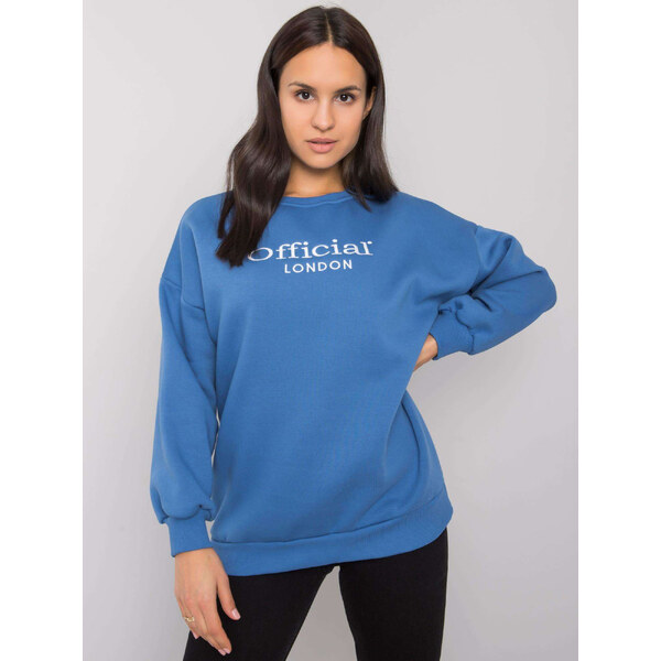 BASIC Modrá mikina Cherbourg s nápisom Official EM-BL-702.46-blue 29024778