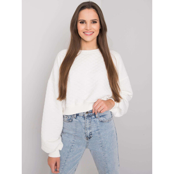 BASIC FEEL GOOD Smotanová prešívaná dámska skrátená mikina RV-BL-7450 29265497