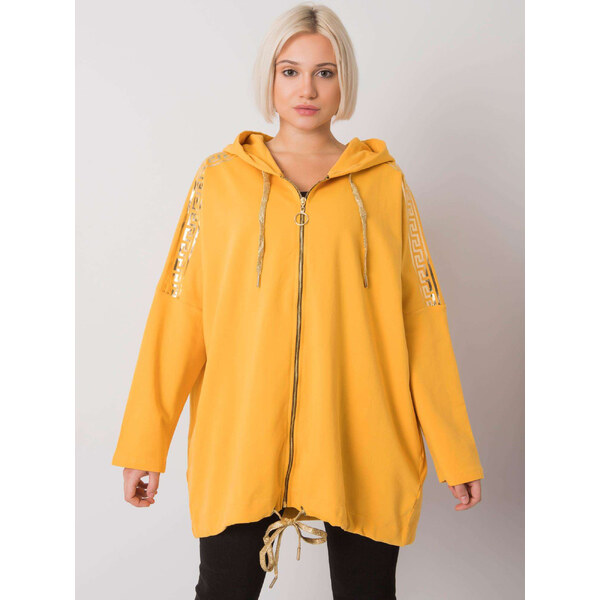 RELEVANCE Žltá dámska mikina na zips RV-BL-6781.08P-yellow 57948940