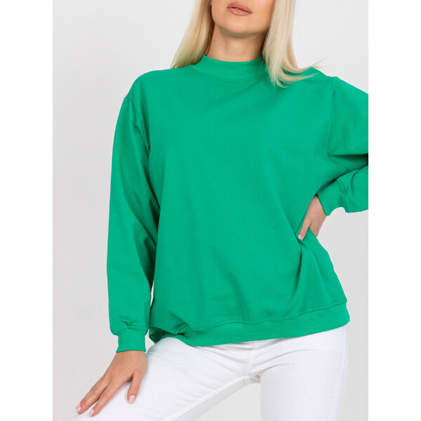 BASIC FEEL GOOD Zelená mikina Twist so stojačikom -RV-BL-5185.73P 31783975