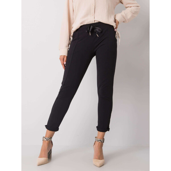 RELEVANCE Čierne tepláky Hadley RV-DR-6437.18-black 60828511