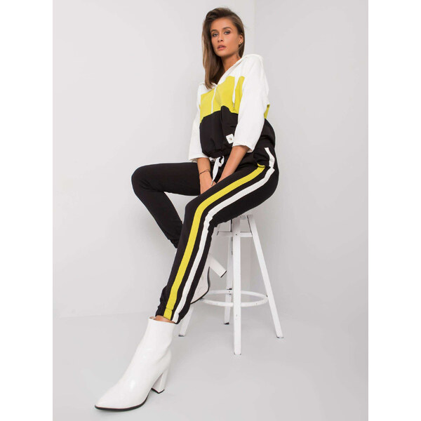 RELEVANCE Farebná komplet mikiny a nohavíc - smotanová / limetková / 57948229