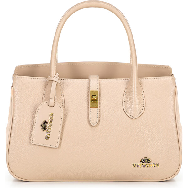 Wittchen Puzdro z prírodnej kože so strapcom a prackou béžové 100-4E 66066822