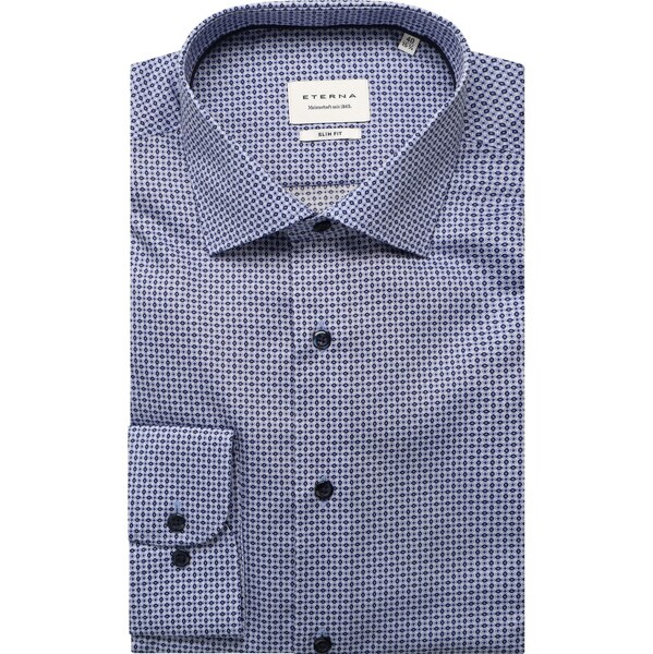 ETERNA Modern fit modrá košeľa s potlačou Non Iron 63443953