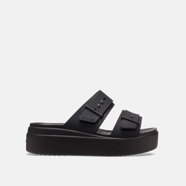 Crocs Brooklyn Buckle Low Wedge Black 65284367