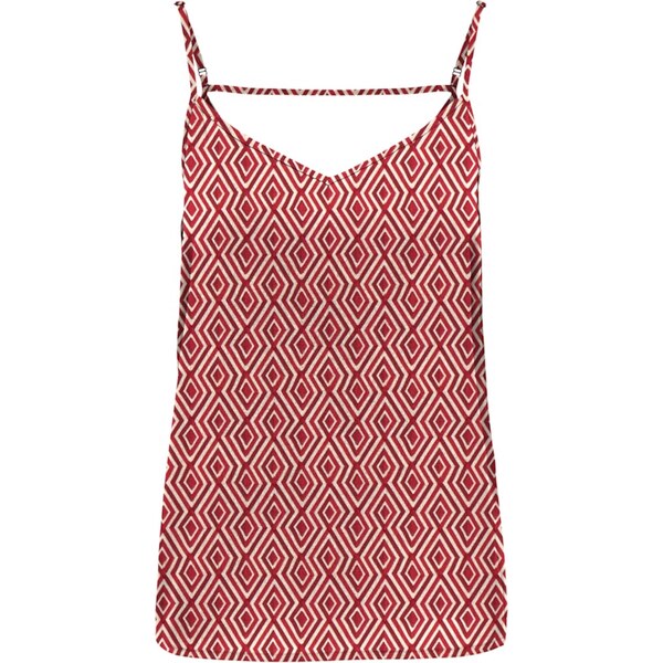 ONLY Top ONLNOVA LIFE PARIS béžová / tmavočervená 63956571