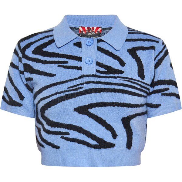 myMo ROCKS Vyšívaný top modrá / čierna 66237676