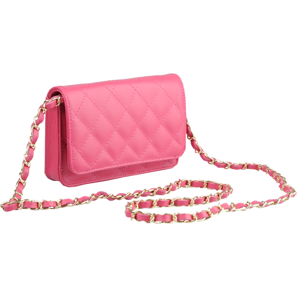 Ružová kožená talianska crossbody kabelka Milva Fuxia NovaKabelka.sk 63453346
