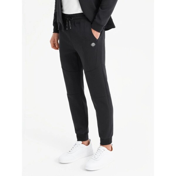 Ombre Clothing Nadčasové čierne tepláky V3 PASK-0226 63457542