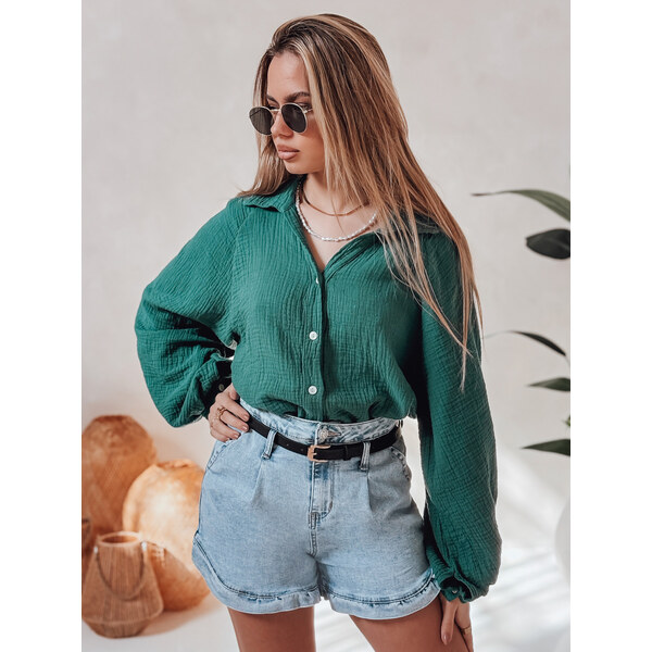 DStreet Dámske rifľové šortky s pásom SHORT LOVER 64681336