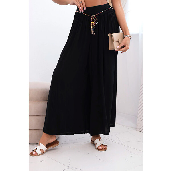 Fashionweek Dámske viskózové nohavice so širokými nohavicami K81733 63460519