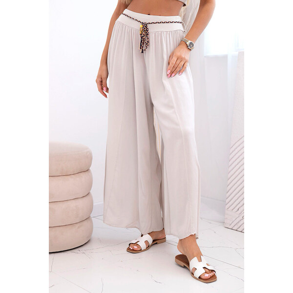 Fashionweek Dámske viskózové nohavice so širokými nohavicami K81733 63460515