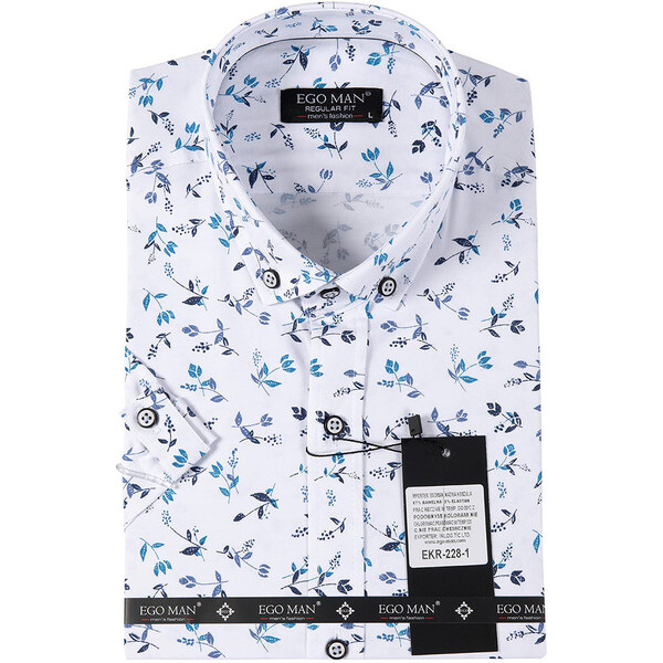 EGO MAN košeľa pánska EKR-228-1 krátký rukáv regular fit 63462799