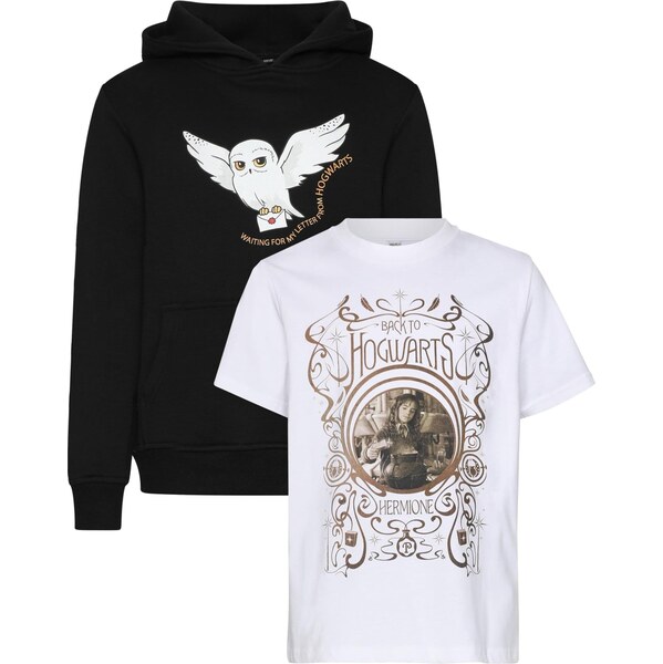 Mister Tee Set Harry Potter hnedá / čierna / biela 65921318