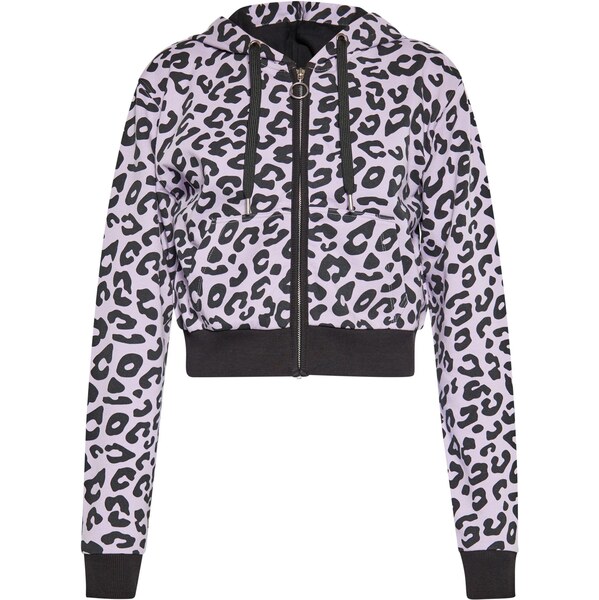 swirly Tepláková bunda levanduľová / čierna 65871778