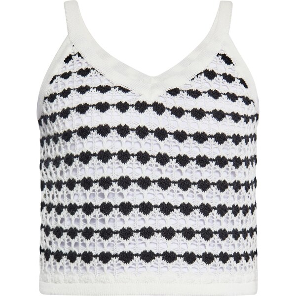 IZIA Vyšívaný top čierna / biela 65643042