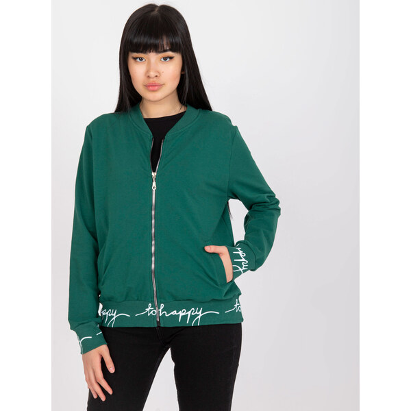 RELEVANCE Zelená mikina Happy v štýle bomberu -RV-BL-7809.37X-green 57949901