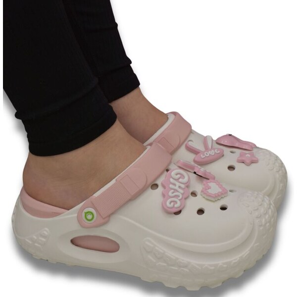 JOHN-C Dámske biele crocsy SIMA 63471232