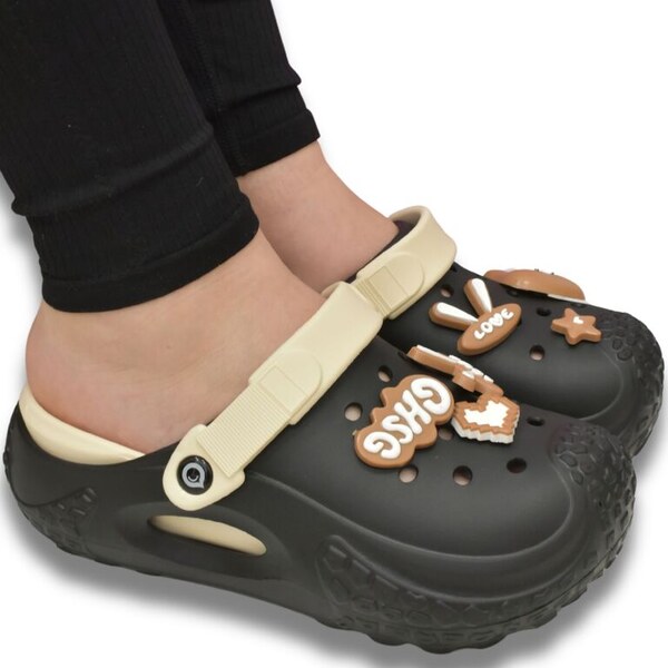 JOHN-C Dámske čierne crocsy SIMA 63471234