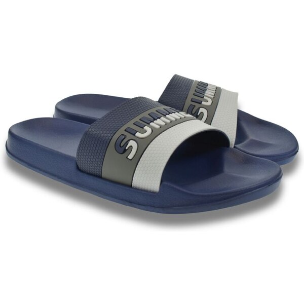 JOHN-C Pánske tmavomodré šľapky SUMMER 44-49 63471253