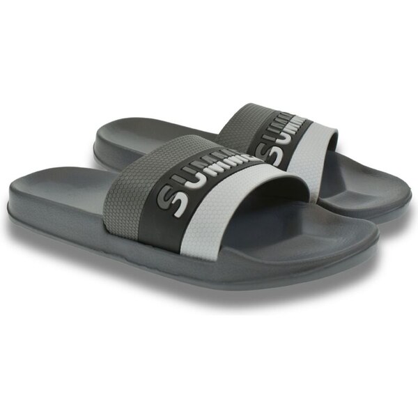 JOHN-C Pánske sivé šľapky SUMMER 44-49 63471254