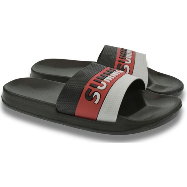 JOHN-C Pánske čierne šľapky SUMMER 44-49 63471255