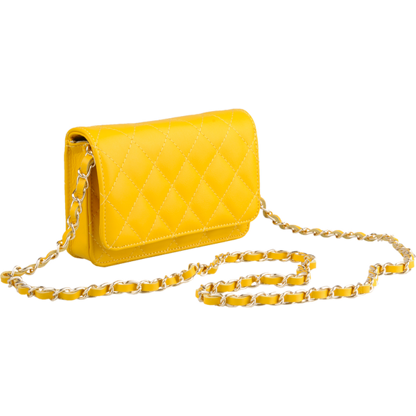 Žltá kožená talianska crossbody kabelka Milva Gialla NovaKabelka.sk 63471910