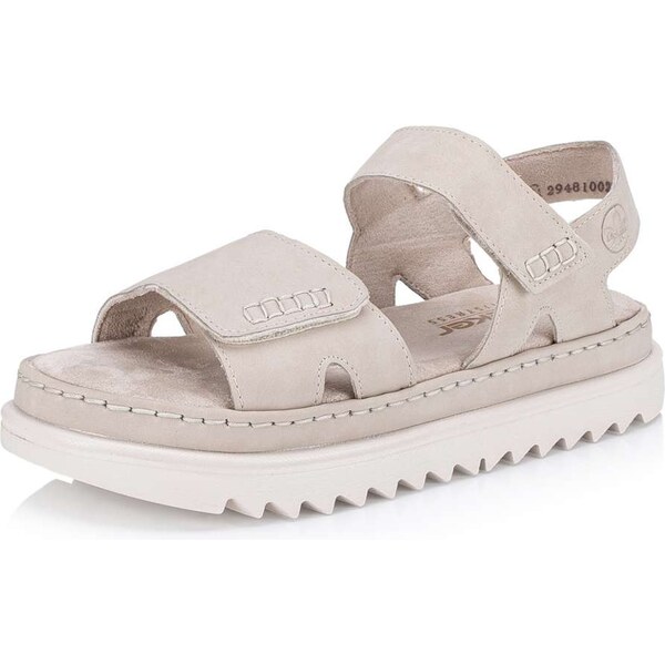 Dámske sandále RIEKER 61550-60 béžová S5 63473389