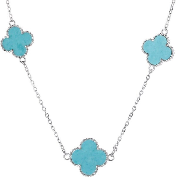 MAJYA Strieborná retiazka s príveskami LUCKY JAKE turquoise 11823 64582784