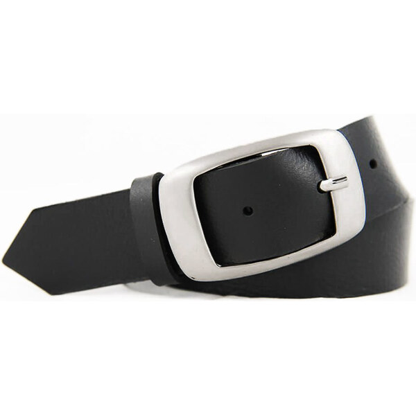 Čierny dámsky kožený opasok (KDP62) 58411507