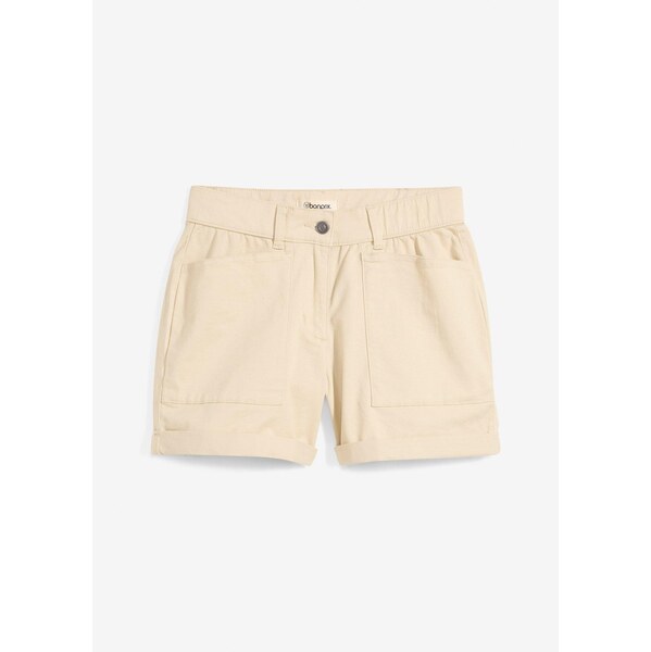 bonprix Twillové šortky, farba béžová 63477828