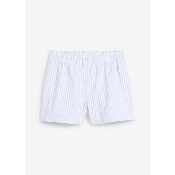 bonprix Pásikované šortky z bavlny, farba modrá 63477825
