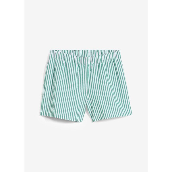 bonprix Pásikované šortky z bavlny, farba zelená 63477827
