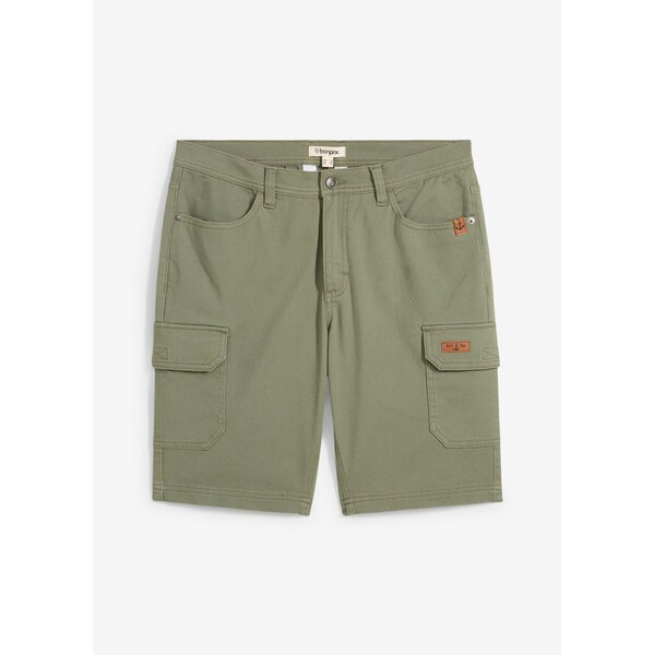 bonprix Strečové bermudy, Slim Fit, farba zelená 63478226