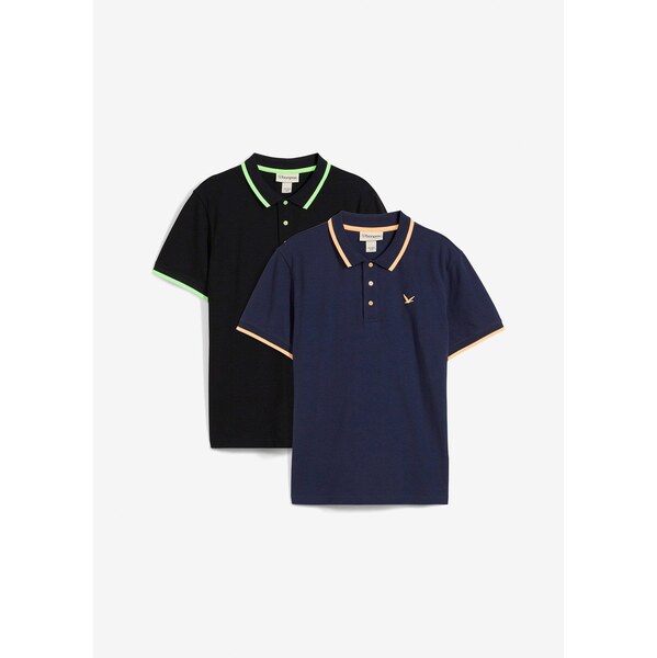 bonprix Polo tričko, piké (2 ks v balení) z čistej bio bavlny, farba 63478228