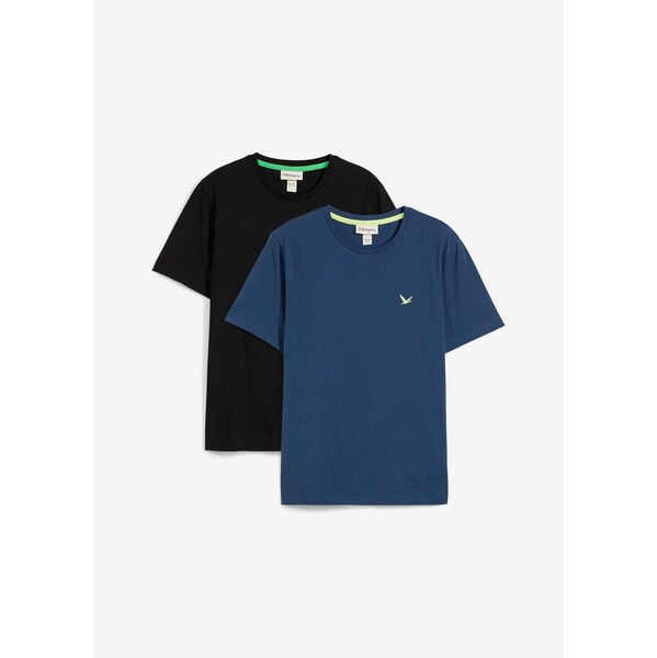 bonprix Tričko (2 ks), z čistej bio bavlny, farba modrá 63478231
