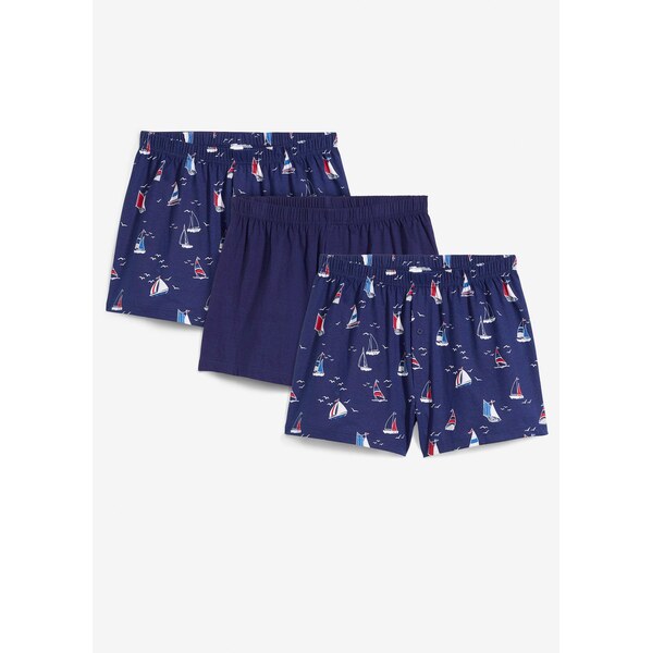 bonprix Džersejové boxerky (3 ks), farba modrá 63478232