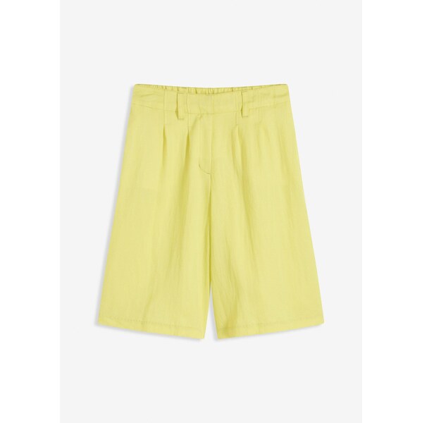 bonprix Padavé bermudy z jemného viskózového mixu, farba žltá 63478321