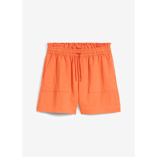 bonprix Šortky paperbag zo viskózového mixu, farba oranžová 63478388
