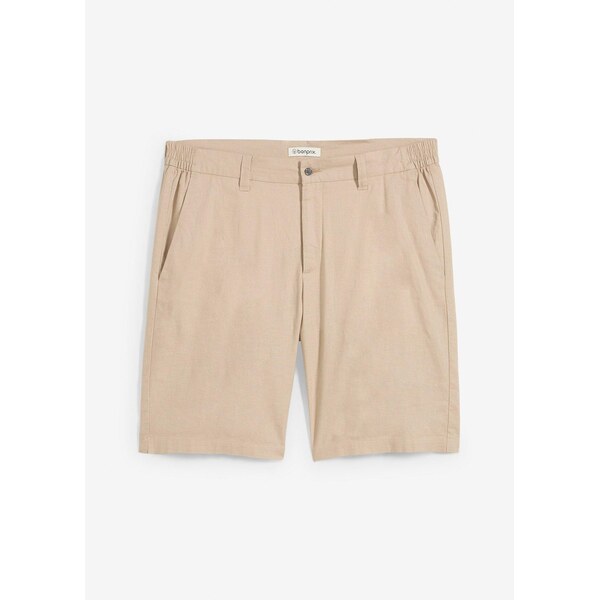bonprix Chino bermudy, Regular Fit s plátnom, farba béžová 63478453