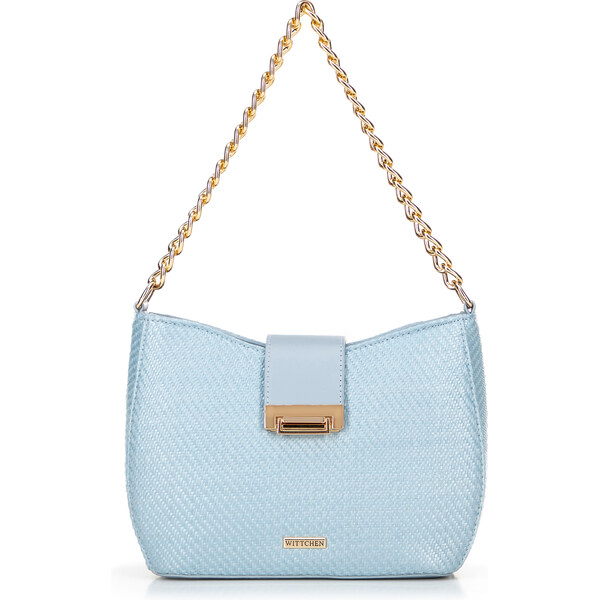 Wittchen Dámska pletená crossbody kabelka modrá 66066578